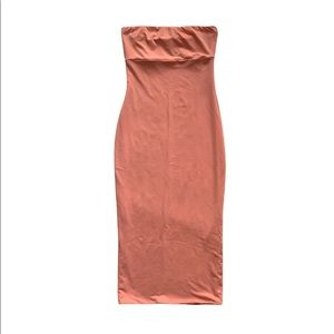 Kittenish Strapless Midi Dress